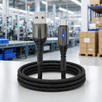 Câble de données USB à charge rapide 3A avec gaine en nylon et PVC pour téléphone portable, batterie externe et montre connectée - Offre Spéciale
