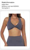 Soutien-gorge de sport sans couture pour femme, léger et respirant, haut de yoga avec logo frontal, brassière à séchage rapide, haut triangle à col en V pour la gym