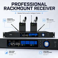Sistema de Micrófono Inalámbrico UHF de Doble Canal Profesional SPQ2-L, Ideal para Entrevistas, Grabaciones y Presentaciones