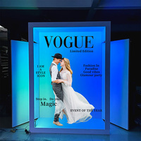 Accessoire de photomaton transparent en verre pour mariage et fête, modèle 2026, en promotion