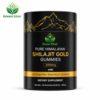 Bonbons Gommeux au Shilajit de l'Himalaya Qualité Or 100% Pur Naturel Énergie Endurance Bien-être Mélange Acide Fulvique 60 Unités Usage Adulte Sans Sucre