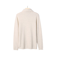 Suéter de Cachemira 100% personalizado, cuello alto, cuello alto, prendas de punto personalizadas para mujer, Jersey de punto de Cachemira de manga larga para mujer
