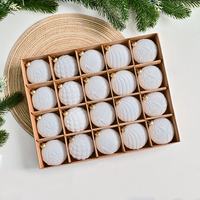 Nouveautés transfrontalières : 20 boules de Noël suspendues en velours floqué, incassables et réutilisables, de 6 cm, pour décorations d'arbre de Noël
