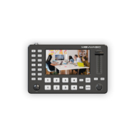 Mezclador de Video HD Profesional, Conmutador de Transmisión, Compatible con Múltiples Cámaras, Control PTZ para 4 Puertos, Clave Cromada para Iglesia y Televisión