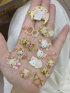 BD-C5654 Charmes délicats et mignons Hello Kitty, charmes religieux Saint Jésus Croix, bijoux DIY, grand pendentif poisson de mer étoile de mer - Product Image 1