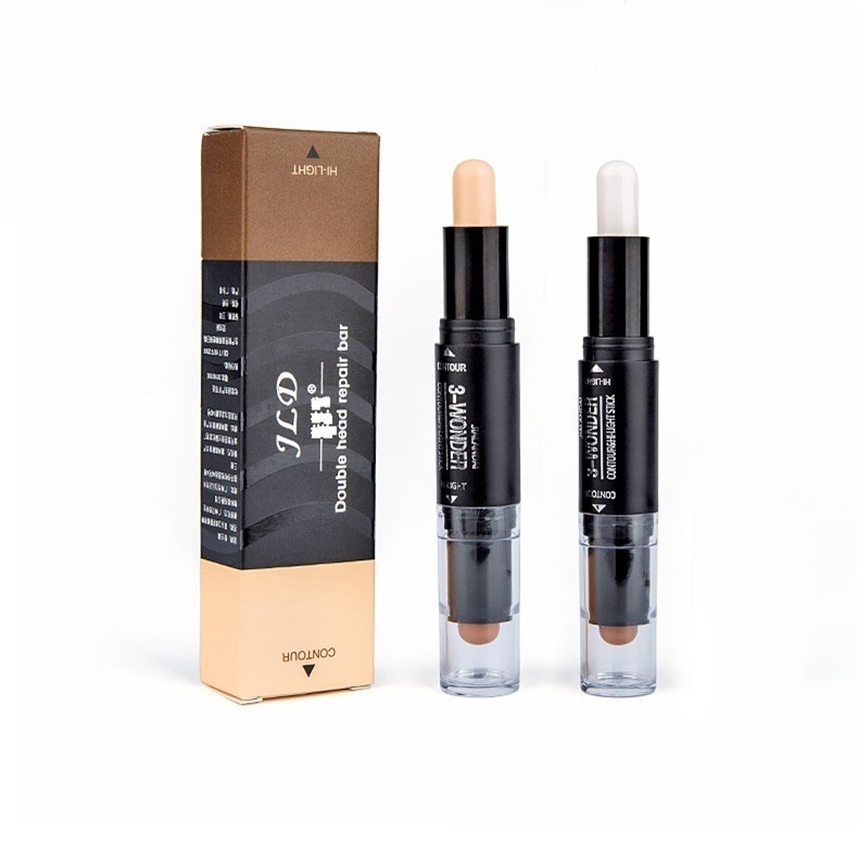 Двойная головка 2 вида цветов Контурный карандаш 3d уход за кожей лица затенение Материал Высокий двойной головкой Контурный карандаш веганских материалов для черной кожи