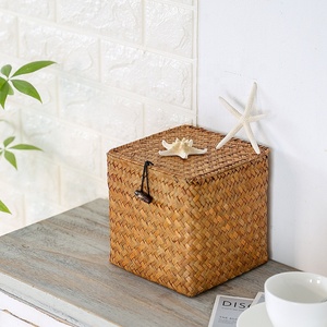 Tre Tự Nhiên Hộp Lưu Trữ Hiện Đại Mini Đám Cưới Giỏ Quà Tặng Hộ Gia Đình Dệt Tay Hamper 100% Handmade Giỏ Đẹp Cho Quà Tặng - Product Image 3