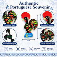 Aimant de réfrigérateur en céramique en forme de coq populaire du Portugal, impression 3D personnalisée, souvenir touristique, cadeau publicitaire promotionnel