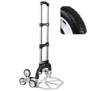 Nouveau chariot à main en acier inoxydable industriel, pliable, plateforme rétractable, OEM personnalisable, chariot à bagages, petit chariot à pousser - Product Image 2