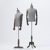 Costume Demi-Corps de Luxe Mannequin à Bras Flexibles Mannequin pour Hommes Magasin Gris Costume pour Hommes Mannequin pour le Haut du Corps pour Hommes