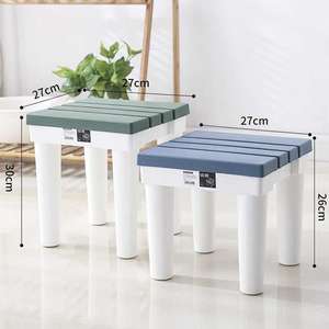 Taburete Pequeño Creativo de Plástico y <span class=keywords><strong>Madera</strong></span> de <span class=keywords><strong>Pino</strong></span>, Silla de Plástico - Product Image 4