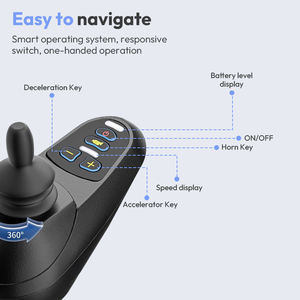 定制颜色标志便携式电动轮椅铝合金框架200W*2有刷电机轻便折叠设计100KG承重 - Product Image 6