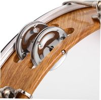 Wooden Color Tambourine Percussion Instrument Tambourine Adjustable 10 Inch Adults Children Hand Drum