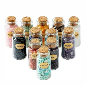 Vendita calda 22mm vetro borosilicato decorativo Mini vetro che desidera bottiglia di vetro zafferano fiala di vetro con sughero - Product Image 1