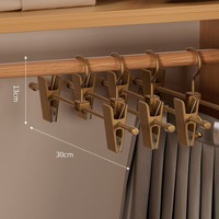 Cintres de présentation pour vêtements, cintres extra-lisses en métal pour jupes, cintres antidérapants en aluminium doré mat pour pantalons