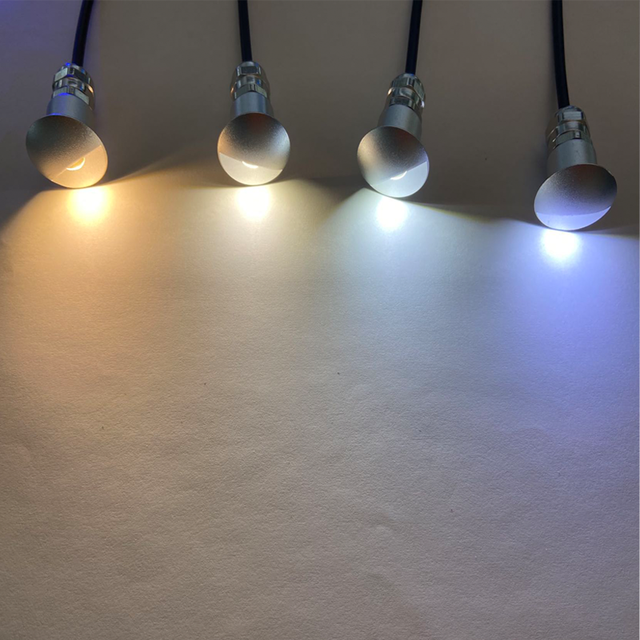 Outdoor White RGB Half Moon Recessed Deck Lights for Pathway Patio Garden