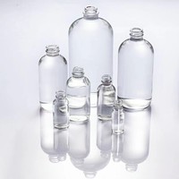 Vente en gros de flacons pompe en verre transparent Boston Round de 250 ml et 500 ml pour les marques privées de savon liquide et de gel lavant pour les mains