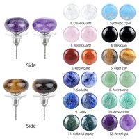 Hete Aanbieding Exquise Handgemaakte Genezende Oorbellen Kristal Steen Roze Kwarts Amethist Liefdesthema Valentijnscadeau