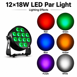 ไฟพาร์ LED รุ่น PowerPar 12 RGBWA+UV แบบแบตเตอรี่ 12x18W ไร้สาย สำหรับงานเวที งานแต่งงาน และงานโบสถ์ - Product Image 4