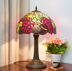 12 inch Châu Âu sáng tạo tiffni kính màu phòng ngủ nhà hàng Bar khách sạn tiffni lampe cạnh giường ngủ bảng đèn lampara De Mesa - Product Image 6