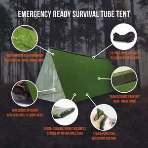 Tenda da Pesca Isolata <span class=keywords><strong>in</strong></span> Alluminio PE Verde - Tenda di Emergenza OEM Firstime per Sopravvivenza all'Aperto e Gite di Pesca - Product Image 3