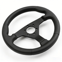 Volant sport en cuir Nappa et perforé de 320 mm, logo personnalisé, modification de voiture, volant de course, vente en gros d'usine