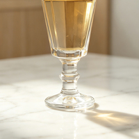 Verre à shot cannelé vintage français 2oz, mini-gobelet transparent sans plomb, écologique, compatible lave-vaisselle, pour cordial, liqueur, sherry, bar