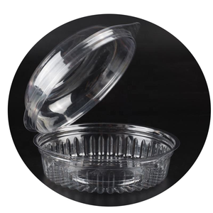 Wholesale Food Grade Raw Material Plastic Disposable Food Container With Dome Lid Transparent Food Packaging Container