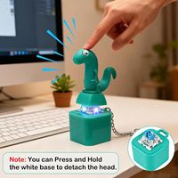 Juguete Antiestrés con Sonido de Teclado Recargable, Clicker de Dedo, Llavero con Sonido, Juguete ASMR para Escritorio, Regalo Divertido para Adultos de Oficina