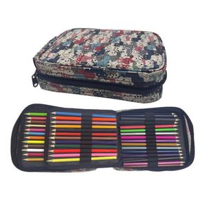 Large Capacity Portable <b>Canvas</b> Pencil Case Zipper Closure Customized Color-Multifunction Stationery Storage Organizer for Art - Product Image 2