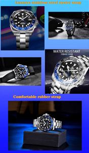 Relojes Mecánicos para Hombre, Marca de Primera Calidad, Cristal de Zafiro, Relojes GMT, 100M Resistentes al Agua, Reloj Automático para Hombre, PAGANI DESIGN 1662 - Product Image 6