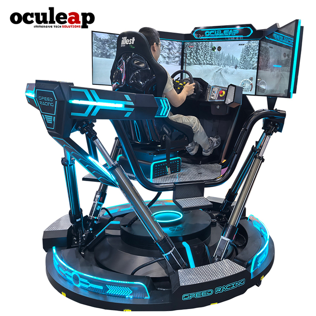 VR Racing Simulator Supplier 3 Screens Motion Driving Simulator 3D 5D 7D 9D Car Simulator Arcade Gaming 2026 New VR Game Machine