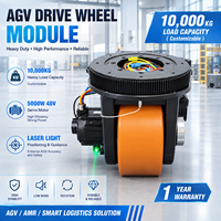 Module de roue à servomoteur robuste TZBOT 10000KG 5000W 48V, roue motrice AGV avec indicateur de direction laser pour la logistique intelligente