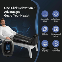 Bottes de récupération à compression thérapeutique 6 chambres, écran LCD, soulagement de la douleur, OEM personnalisé, compression avancée, 8 modes, pression 30-260 mmHg