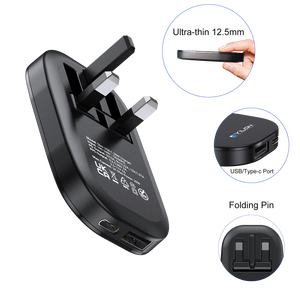 Cargador <span class=keywords><strong>de</strong></span> Pared USB C <span class=keywords><strong>de</strong></span> 20W, Adaptador <span class=keywords><strong>de</strong></span> Carga Rápida PD + QC3.0 para <span class=keywords><strong>iPhone</strong></span> y Samsung, Enchufe del Reino Unido, <span class=keywords><strong>Salida</strong></span> <span class=keywords><strong>de</strong></span> 5V/3A - Product Image 2