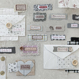 Confezione Vintage da 50 adesivi materiale base per adescamento per le quote e le estremità della collezione <span class=keywords><strong>di</strong></span> tessuti a mano adesivi decorativi decorativi - Product Image 3