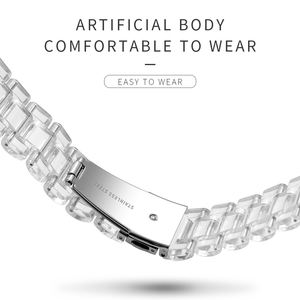 Correa transparente de 20mm y 22mm para reloj Samsung Galaxy 6/5/4 44mm 40mm/Active <span class=keywords><strong>2</strong></span>/Gear S3 Band para pulsera <span class=keywords><strong>Huawei</strong></span> GT3 GT2E GTR <span class=keywords><strong>GTS</strong></span> - Product Image 5