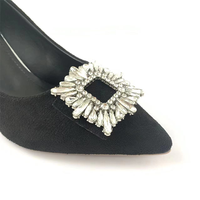 Nouveau clip de chaussure en métal à la mode pour femmes avec cristal et strass décoration Chic charme boucle accessoire pour chaussures