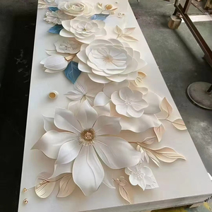 Bán buôn 3D <span class=keywords><strong>in</strong></span> hoa UV tấm Tường PVC tráng bảng linh hoạt cho thương mại & dân cư trang trí khách sạn - Product Image 1