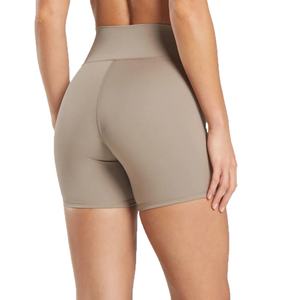 Shorts de Mujer con Cintura Elástica al por Mayor, Shorts Ajustados de Color Liso, Ideales para Correr y Hacer Ejercicio - Product Image 1