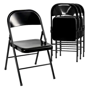 Free sample wholesale colorful commercial stackable metal folding chair for wedding party events home office furniture