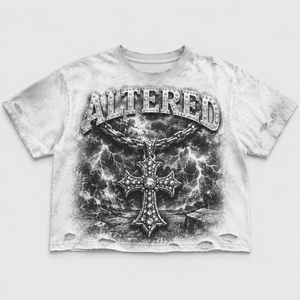 <b>Y2K</b> T-<b>shirt</b> Custom 300GSM Heavyweight Cotton Acid Wash Oversized Cropped Boxy Rhinestone Graphic Tee Men T <b>Shirt</b> - Product Image 2