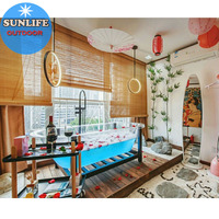 Baignoire en verre transparent de luxe 2020, baignoire en acrylique transparente pour hôtel