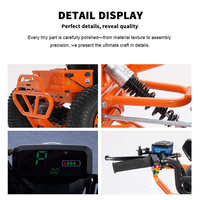 Go Kart Eléctrico Todoterreno de Alta Potencia 48V 1200W con Frenos de Disco, Kart de Carreras para Adultos, Potencia Máxima 3800W