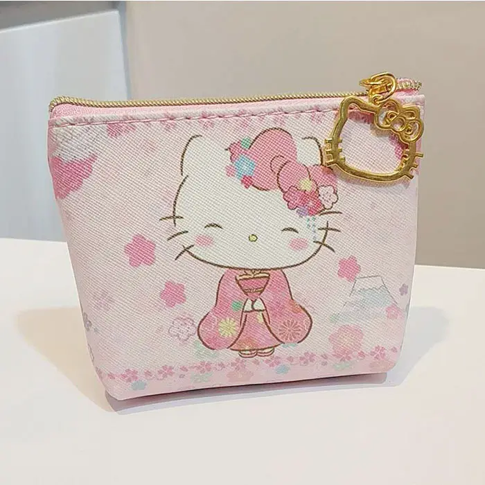 Sanrio hello- kitty bozuk para cüzdanı sevimli Me lody para çantası tarçın fermuar mini anahtar çantası saklama çantası