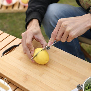 Juego de cubiertos plegables de acero inoxidable para exteriores, cuchillo, tenedor, cuchara, utensilios portátiles para acampar y picnic, juego de tres piezas - Product Image 5