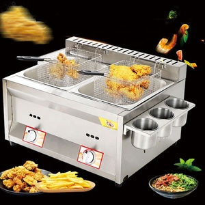 <span class=keywords><strong>Friteuse</strong></span> électrique au gaz industriel robuste, <span class=keywords><strong>Double</strong></span> réservoir, en acier inoxydable, objet Commercial, robuste - Product Image 3