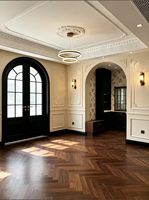 Kit d'intérieur vintage personnalisé, moulures murales sculptées ornées, porte cintrée pour la rénovation des couloirs et des ouvertures en arche de maison