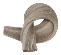 Extensions de cheveux humains vierges russes de qualité supérieure, cuticules alignées, lisses comme des baguettes, double épaisseur, tissage Genius Weft