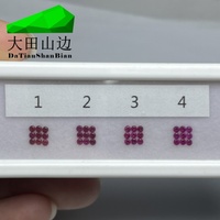 Datian pierre rubis naturelle de qualité basique 1.5mm coupe économique pour la fabrication de bijoux à bricoler soi-même pratique l'expérimentation pierre précieuse rouge